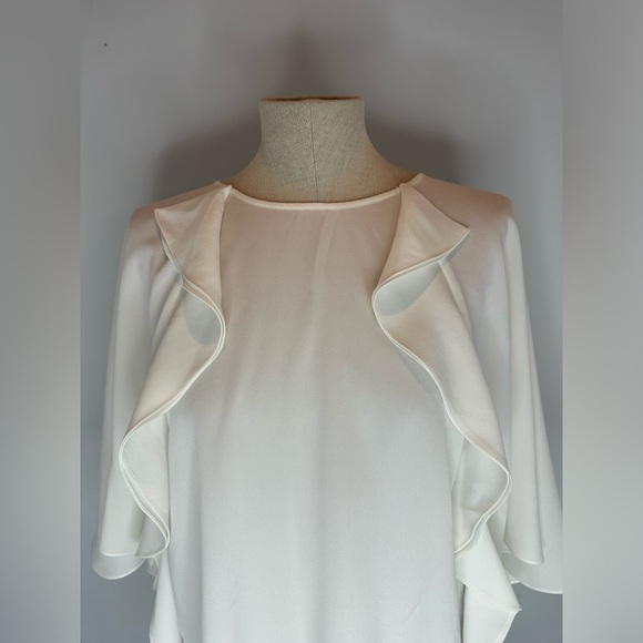 FRAME
Short-sleeve Ruffle Blouse In Cream - Picture 4 of 8